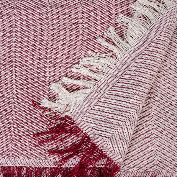 Červeno-bílý přehoz 260x280 cm – Ixia-image-1