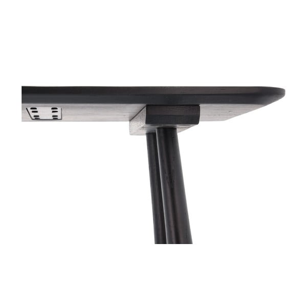 Černý konzolový stolek z dubového dřeva 100x44.5 cm Bast - Villa Collection-image-4