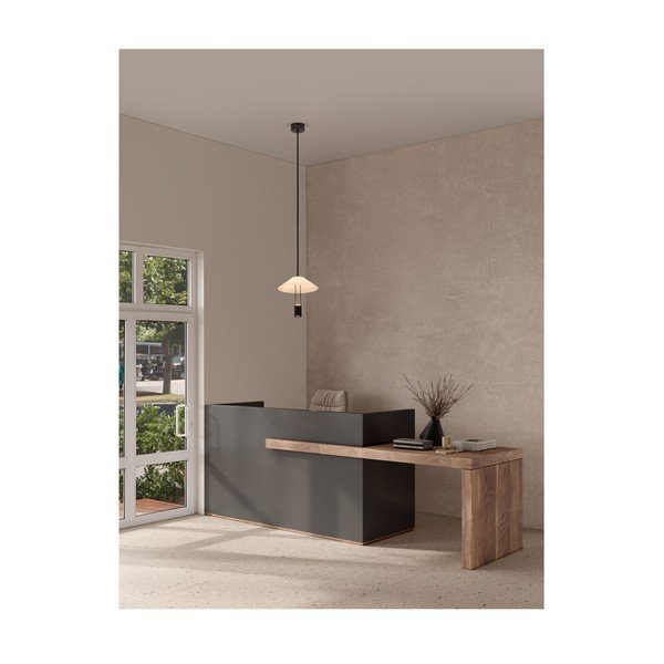 Matně černé hliníkové LED závěsné svítidlo se stínidlem z akrylového skla ø 22 cm Anafi – Nova Luce-image-1