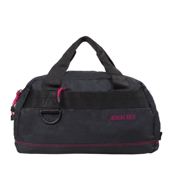 Šedá cestovní taška s růžovými detaily Unanyme Georges Rech, 17 l
