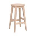 Barová stolička z dubového dřeva v přírodní barvě (výška sedáku 65 cm) Austin – Rowico
