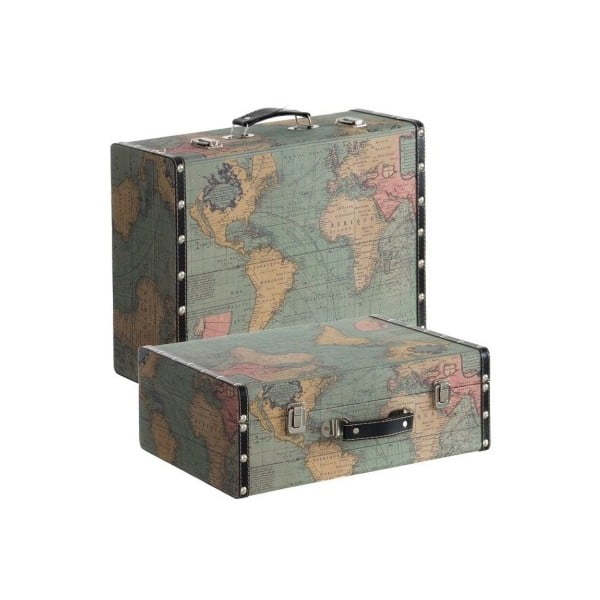 Sada 2 kufrů Cosas de Casa Mapa světa