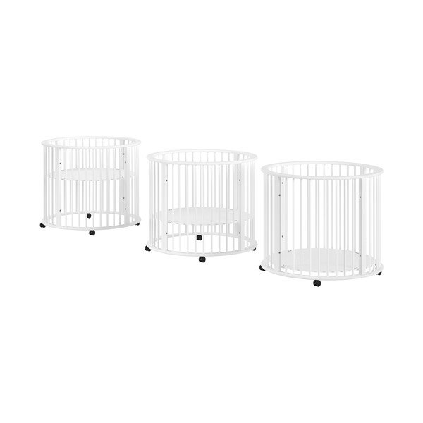 Bílá dětská ohrádka z bukového dřeva 90x90 cm Dino – Vipack-image-2