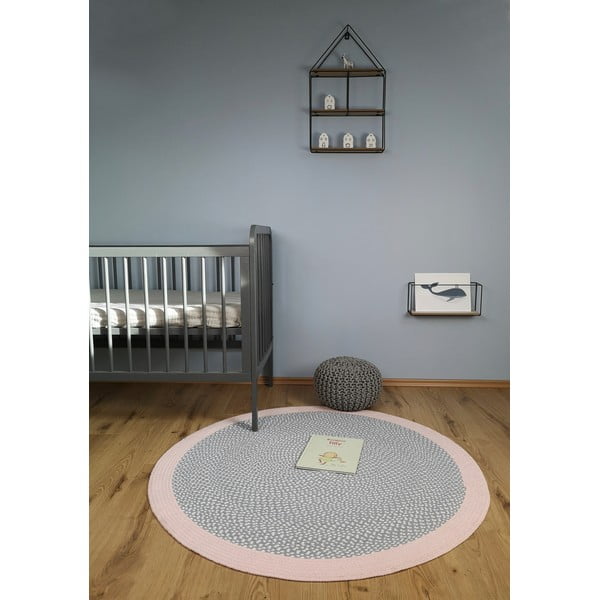 Dětský ručně vyrobený koberec Nattiot Brenda Rose, ∅ 120 cm-image-1