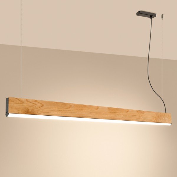 LED závěsné svítidlo z masivního dřeva v přírodní barvě LYKKE – Thoro-image-1