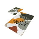 Zelené sametové koupelnové předložky v sadě 2 ks 60x100 cm Illustrated Autumn – Mila Home