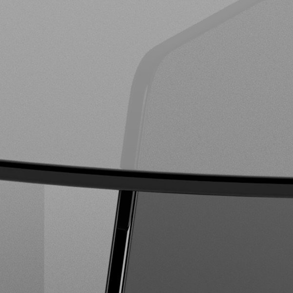 Šedý skleněný kulatý konferenční stolek ø 80 cm Samos – Actona-image-3