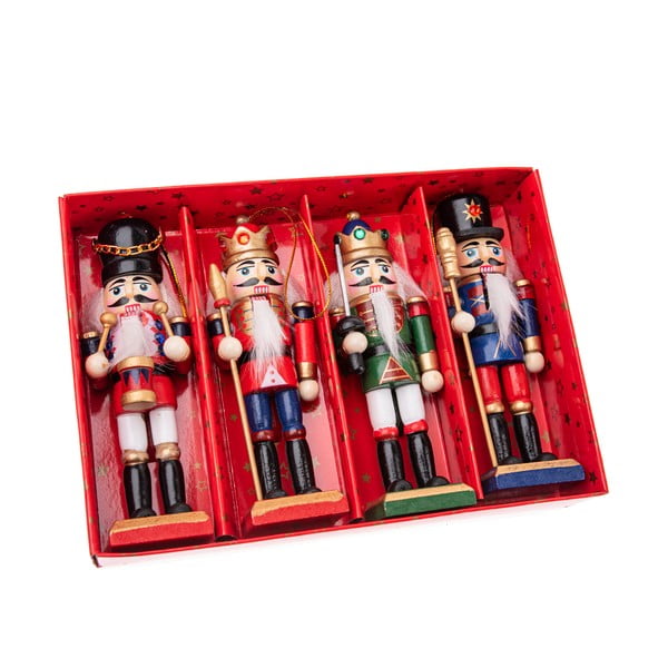 Dřevěné vánoční ozdoby v sadě 4 ks 12,5 cm – Dakls