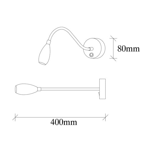 LED nástěnné svítidlo ve zlaté barvě Reading – Opviq lights-image-4