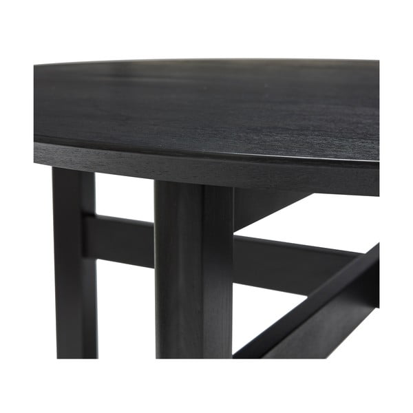 Černý kulatý jídelní stůl ø 120 cm Fjord – Hübsch-image-4