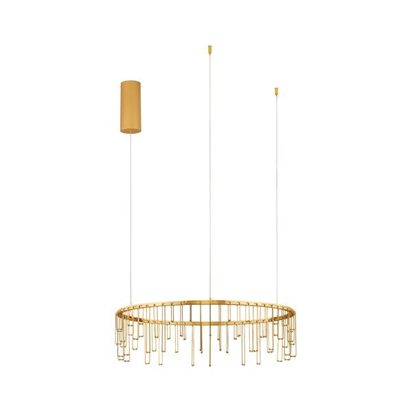 Hliníkové LED stmívatelné závěsné svítidlo ve zlaté barvě ø 65 cm Stellar – Nova Luce