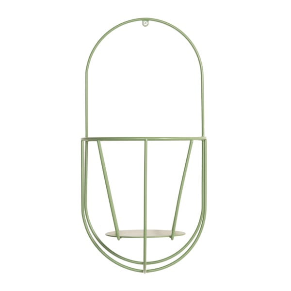 Zelený nástěnný držák na květináče OK Design, výška 46 cm