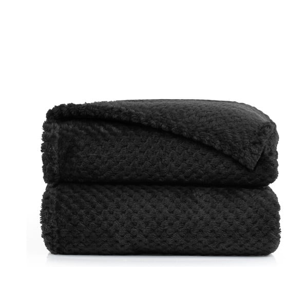 Černá deka z mikrovlákna DecoKing Henry, 150 x 200 cm-image-2