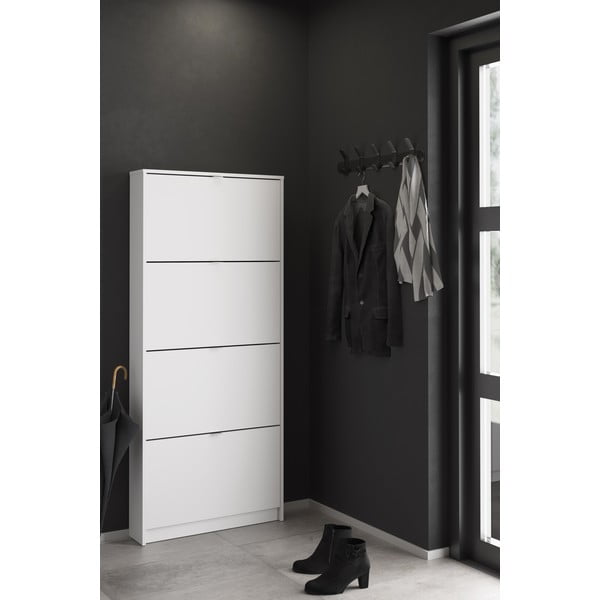 Bílý výklopný botník Shoes – Tvilum-image-1