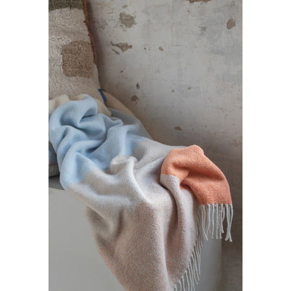 Žluto-modrá deka 125x190 cm Brick – Mette Ditmer Denmark-image-4