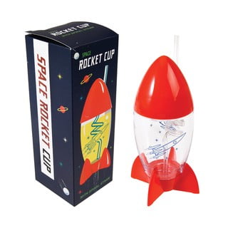 Dětský pohár s brčkem ve tvaru rakety Rex London Space Age