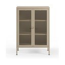 Krémová kovová skříňka 70x100x40 cm Fayna – Marckeric