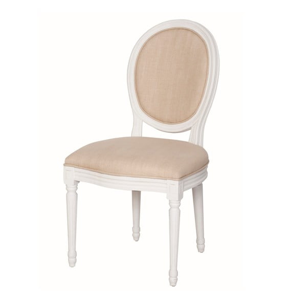 Bílá čalouněná židle z topolového dřeva Livin Hill Elsa