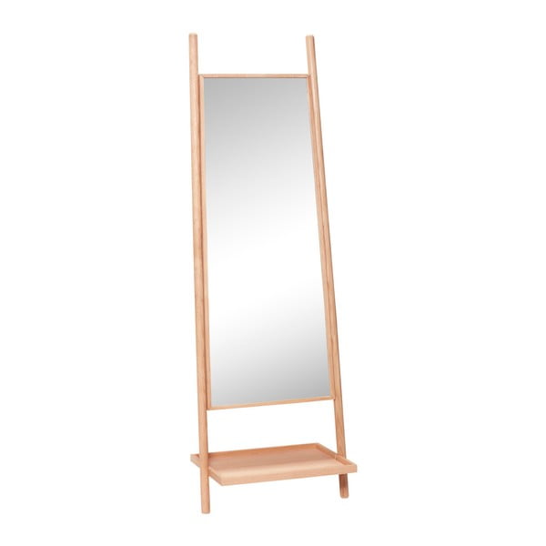 Volně stojící zrcadlo s rámem z borovicového dřeva Hübsch