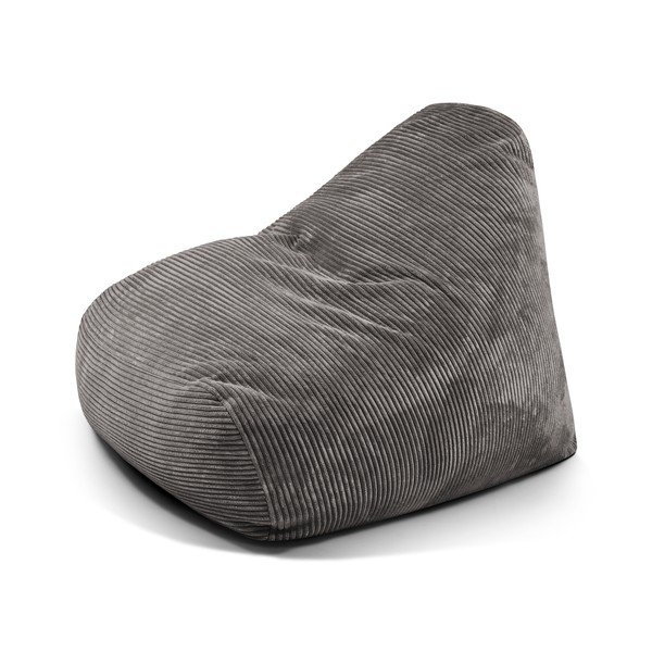 Tmavě šedý manšestrový sedací vak Snug 100 – SLOWDOWN