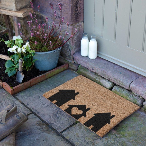 Rohožka z kokosového vlákna 40x60 cm Home Is Where the Heart Is – Artsy Doormats-image-3