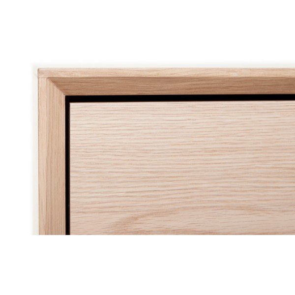 Nízká komoda z bílého dubového dřeva s 3 dvířky Unique Furniture Vivara-image-2