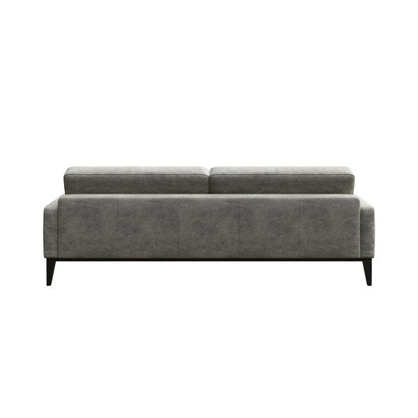 Šedá pohovka z imitace kůže MESONICA Musso Tufted, 210 cm-image-3