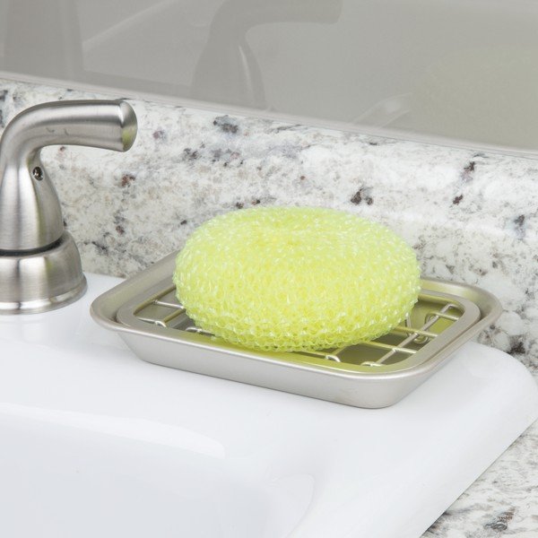 Mýdlenka ve stříbrné barvě iDesign Gia, 14,5 x 10 cm-image-1