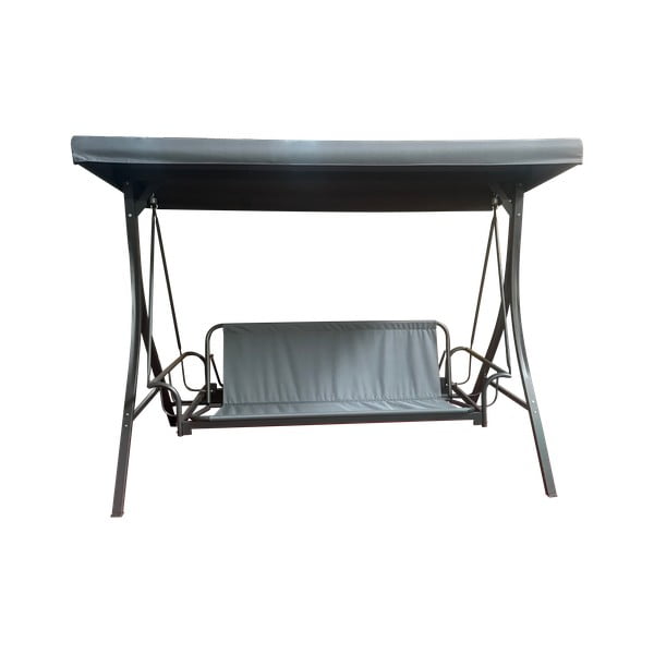 Šedá kovová zahradní houpačka Madrid – Rojaplast-image-1