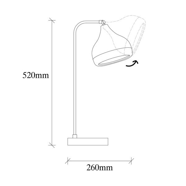 Stolní lampa v černo-měděné barvě Opviq lights Yildo-image-3