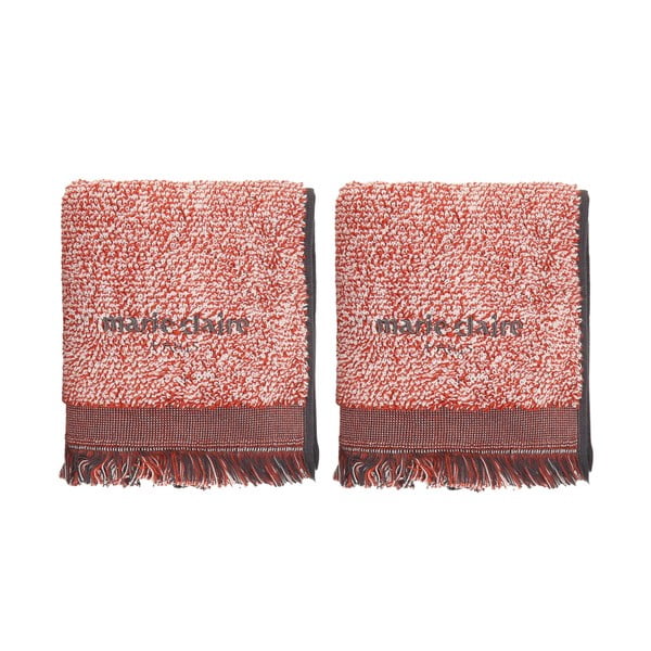 Sada 2 červených bavlněných ručníků Marie Claire Colza, 40 x 60 cm