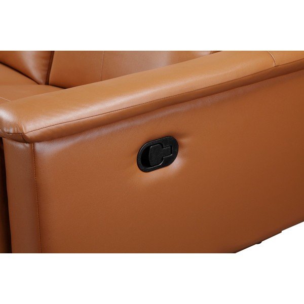 Hnědá pohovka z imitace kůže 222 cm Lund – Støraa-image-4