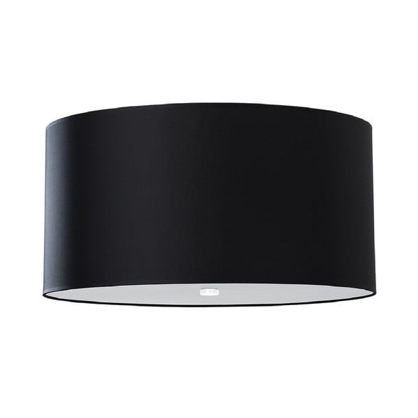 Černé stropní svítidlo se skleněným stínidlem ø 50 cm Volta – Nice Lamps