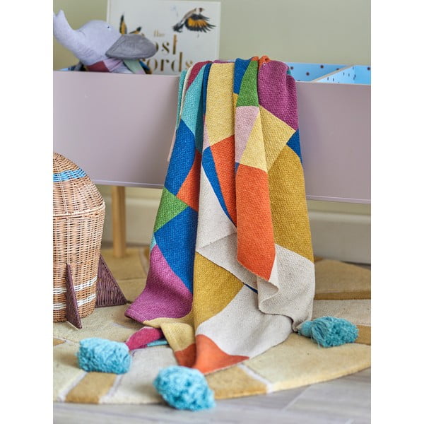 Dětská deka z recyklované bavlny 130x160 cm Colorine – Bloomingville Mini-image-2