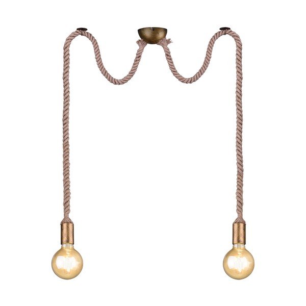 Závěsné svítidlo v mosazné barvě ø 12 cm Rope – Trio-image-4