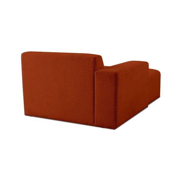 Modul pohovky z textilie bouclé v cihlové barvě (levý roh) Roxy – Scandic-image-3