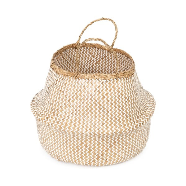 Světlý úložný košík z mořské trávy Compactor Zic Zac, ⌀ 45 cm-image-3