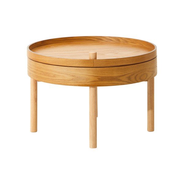 Kulatý odkládací stolek v dekoru borovice ø 60 cm Viborg – Premier Housewares