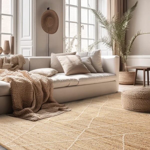 Vlněný koberec v přírodní barvě 160x230 cm Noah – Asiatic Carpets-image-1