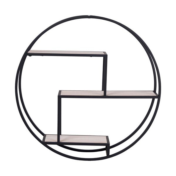 Patrová police z masivu pavlovnie v černo-přírodní barvě 62 cm Rotterdam – House Nordic-image-2