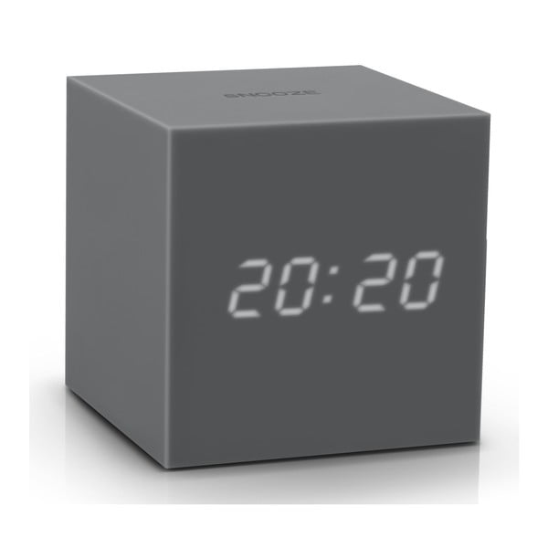 Šedý LED budík Gingko Gravity Cube-image-2