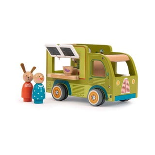 Dřevěné autíčko La Grande Famille Food Truck  – Moulin Roty