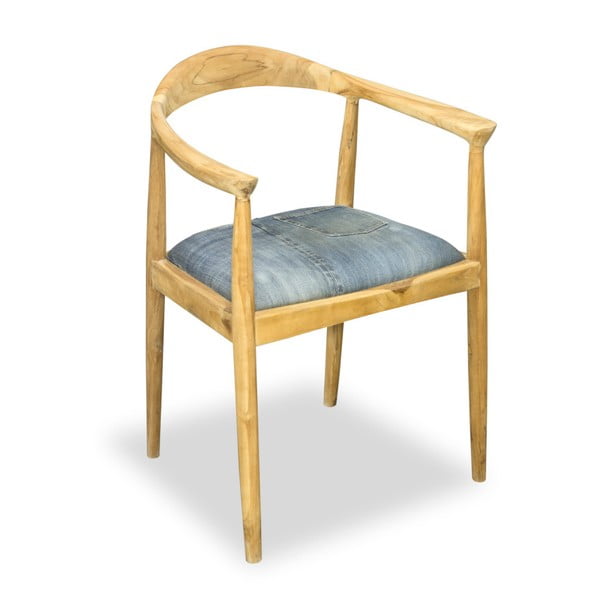 Jídelní židle z teakového dřeva Bluebone Denim