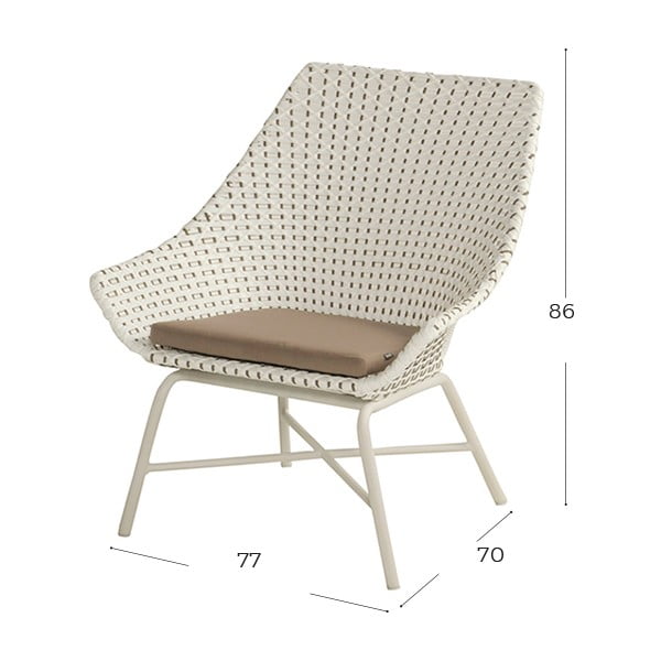 Krémově bílé zahradní křeslo Hartman Delphine-image-2