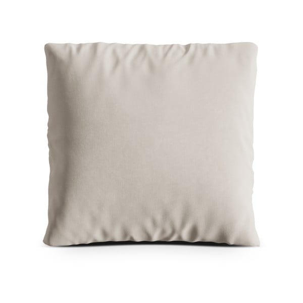 Béžový sametový polštář na gauč Kemi – Cosmopolitan Design