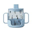 Světle modrý dětský hrnek Design Letters Grow With Your Cup