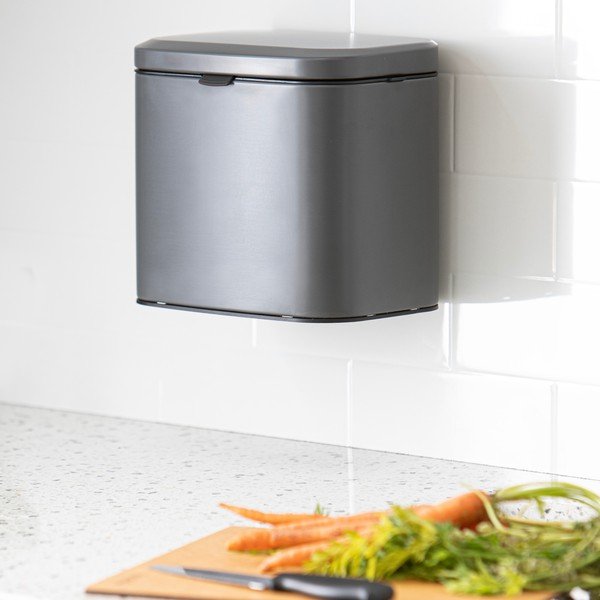 Tmavě šedá nádoba na kompostovatelný odpad 4 l Essentials – Ladelle-image-3