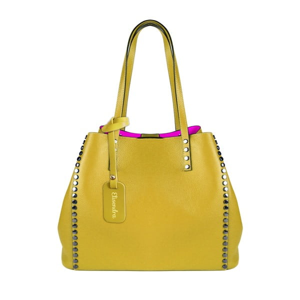 Žlutá kožená kabelka Maison Bag Milú