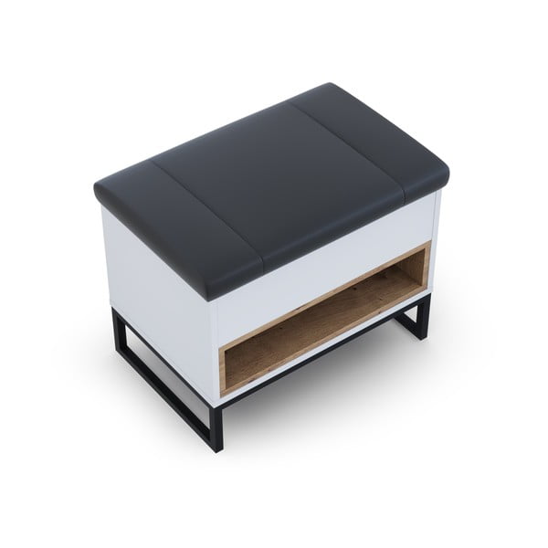 Bílý botník s lavicí Olis - Cosmopolitan Design-image-4