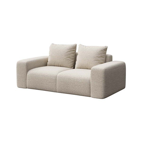 Béžová pohovka z textilie bouclé 212 cm Feiro – MESONICA-image-2